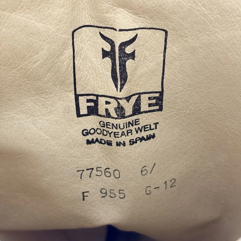 Frye Women Black Leather Riding Boots Knee High Buckle Goodyear Welt Size 6